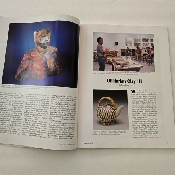 Ceramics Monthly Magazine January 2001 Featuring Making Pottery In Turkey - Picture 10 of 16